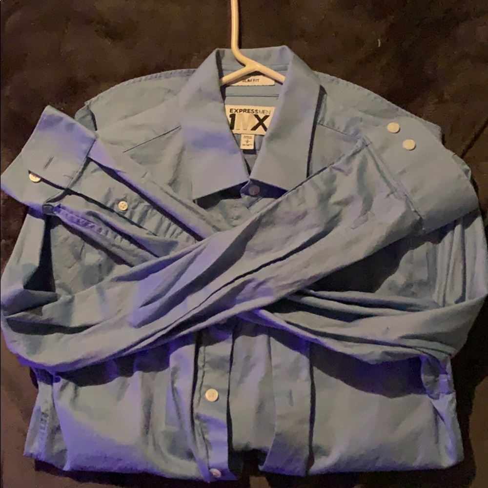 Express Slim Fit Long sleeve Dress Shirt